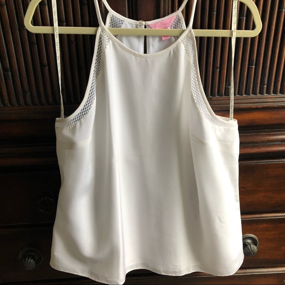Lilly Pulitzer Jolie Silk Top, Resort White, size L